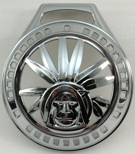 Indian Face Horn Cover Chrome